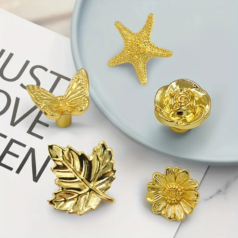 Zinc Alloy Cabinet Knobs, Cabinet and Dresser Gold Drawer Pulls for Kitchen Cabinet Knobs Gold Cabinet Door Knobs