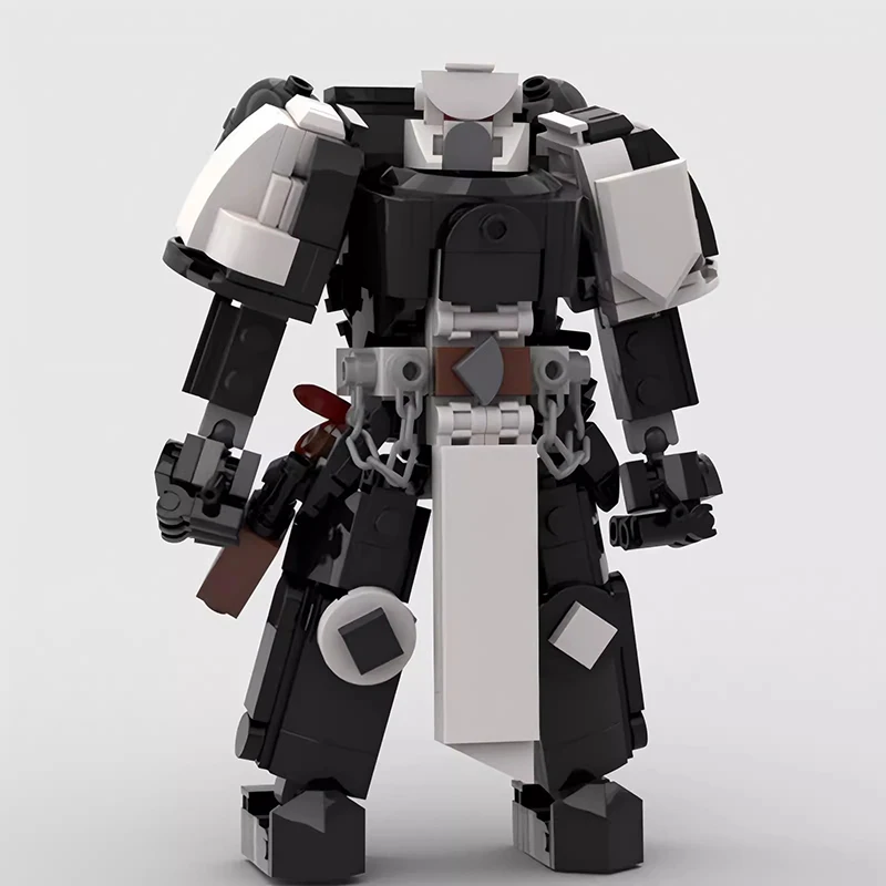 Bricklink MOC jeu Mecha Brutalis Dreadnought Terminator capitaine noir templier Necron guerrier Robot ensembles blocs de construction jouet