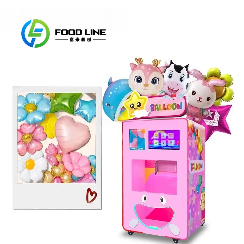 Airport Balloon Vending Machine Easy Operation Interface Sells Souvenir Balloons For Passengers Waiting In Terminal Lounges