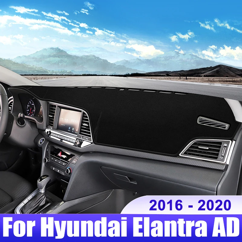 

For Hyundai Elantra AD 2016 2017 2018 2019 2020 Car Dashboard Cover Dash Mat Sun Shade Non-slip Pad Interior Accessories