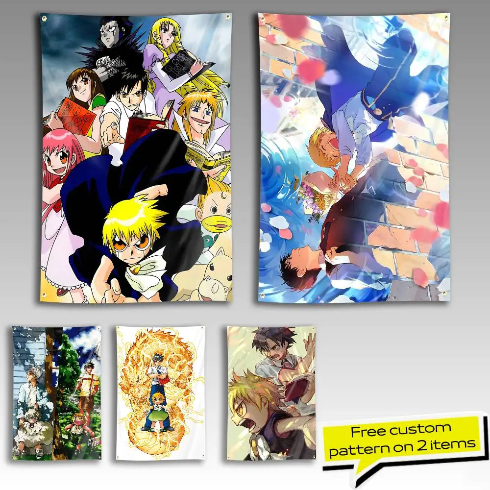 Manga Z-Zatch Bell The Lightning Mamodo Flag Tapestry Banner for Bedroom Living Room Outdoor Camping Custom Supported