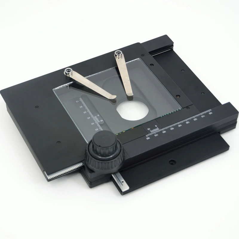 Imagem -03 - Fyscope Microscópio xy Fase x y Móvel Suporte Usado para Microscópios de Inspeção 55x75 mm