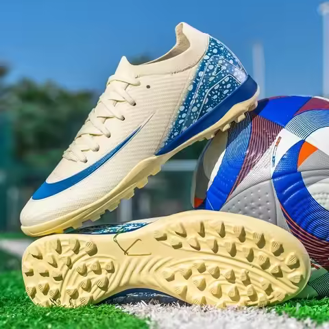 New Men Football Boots Sports Shoes Non-Slip TF/FG Professional Boys Soccer Shoes Ankle Match Sneakers Unisex Comfortable