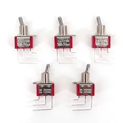 5Pcs Salecom T80-T 3Pin SPDT Right Angled PCB Mount Mini Toggle Switch 5A/125VAC