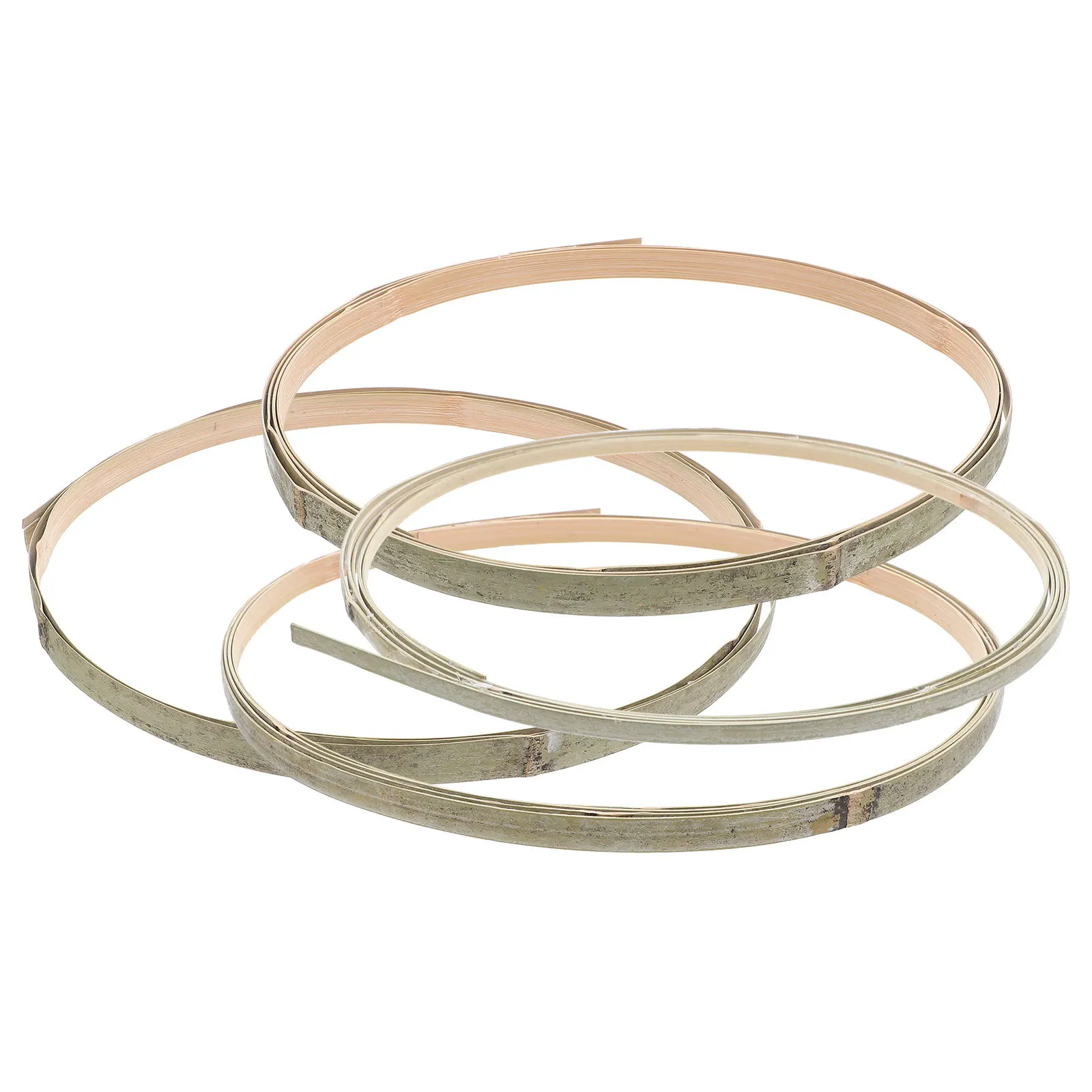 

4PCS Bamboo Strips for Weaving - Flat Cane Webbing Basket Weaving Strips Cane Materials for DIY Chair Furniture Making Supplies