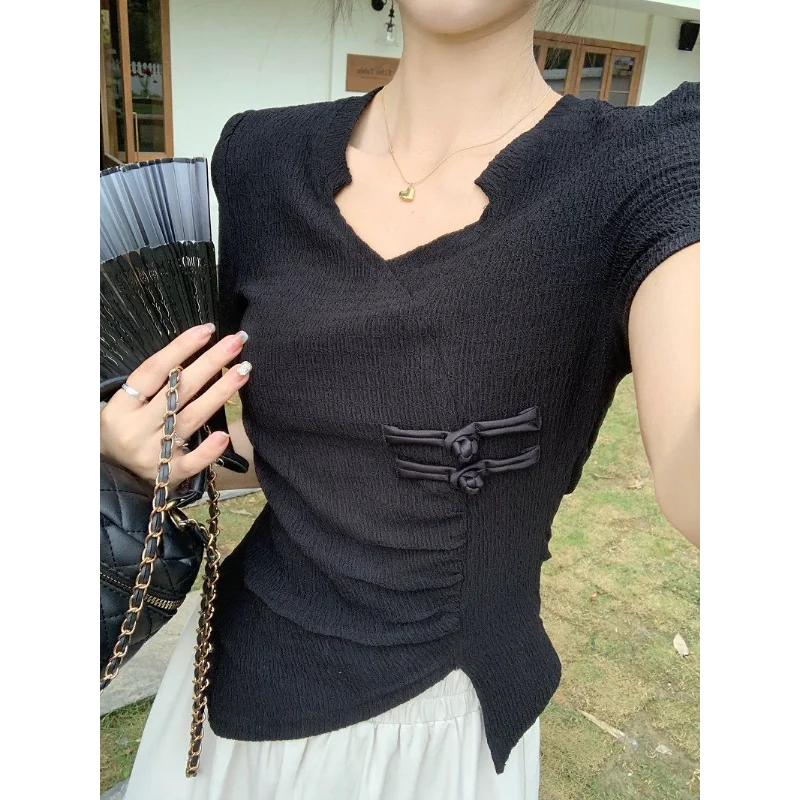 New Chinese Style Irregular Slim Fit Half-length Women's Summer New Fashion