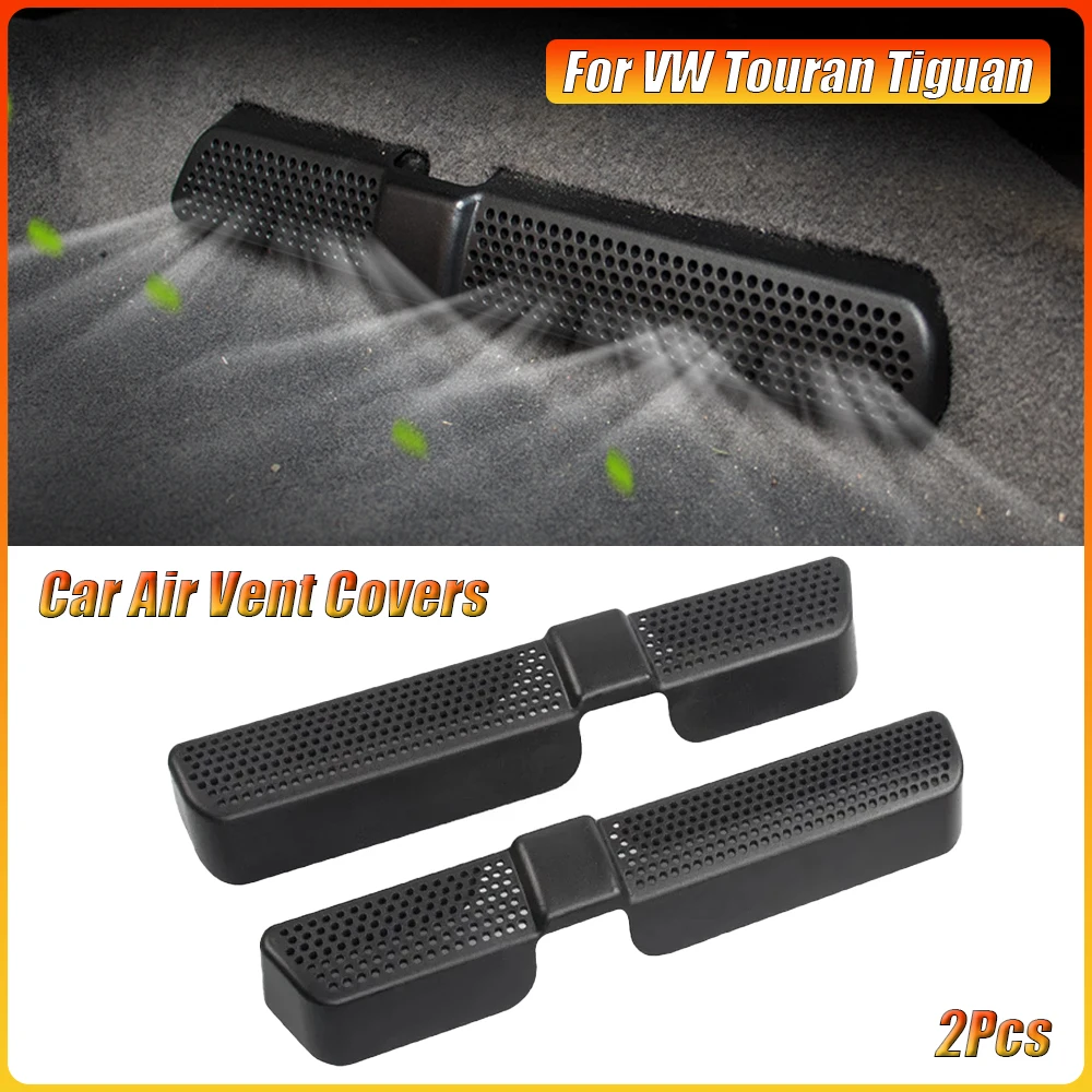 2Pcs Car Air Vent Covers Air Conditioner Duct Outlet Exhaust Dustproof Seat Floor Mounting for VW Touran Tiguan Auto Accessories