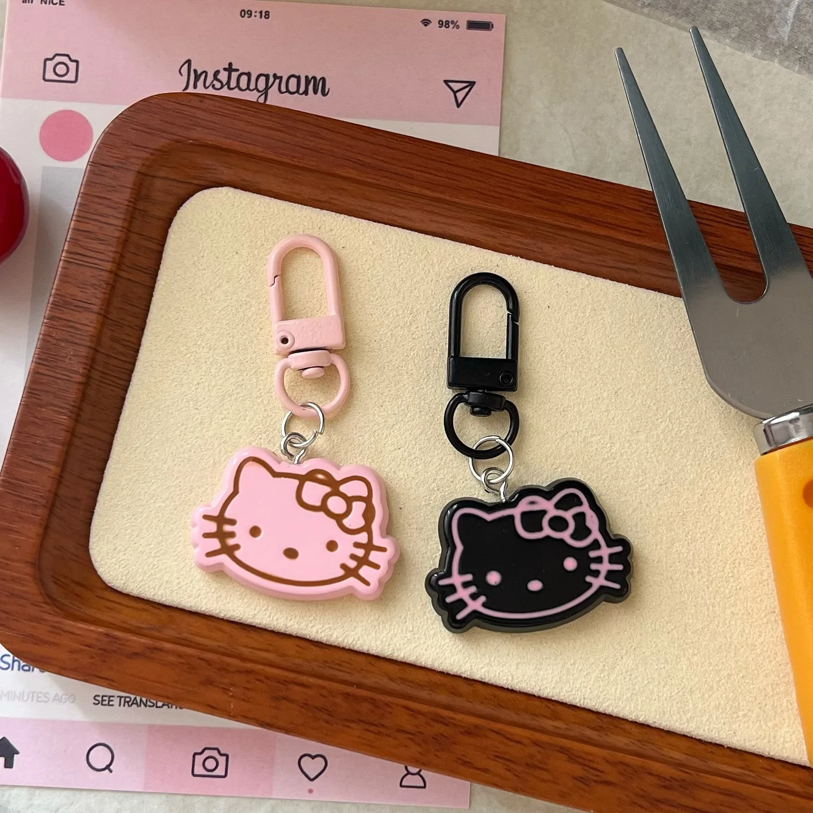 Cute KT Keychain Student Cartoon Backpack Pendant Best Friend Couple Gift Accessory Versatile Gift Student Accessory