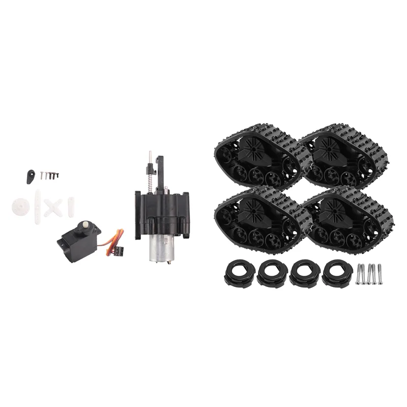 

Eco-Friendly-1 Set Speed Change Gear Box & 4 Pcs Upgrade Track Wheels Spare Parts
