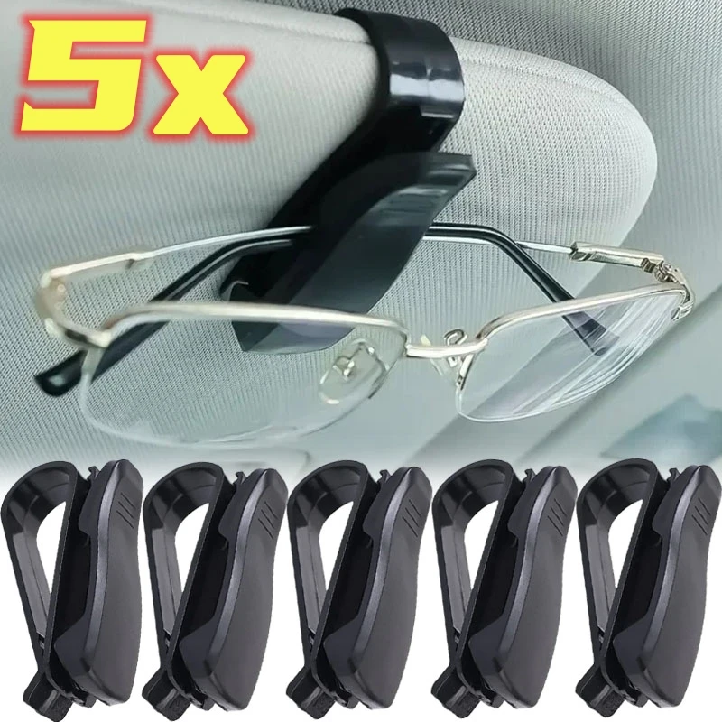 Universal Car Auto Sun Visor Glasses Box Sunglasses Clip Card Ticket Holder Fastener Pen Case Eyeglasses Interior Accessories
