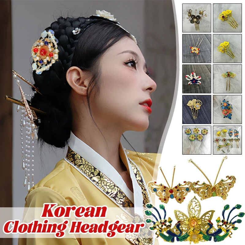 

Korean Hanbok Hairband Traditional Hair Accessories Korean Retro Palace Drama Costume Headwear Cosplay Performance Photo Props