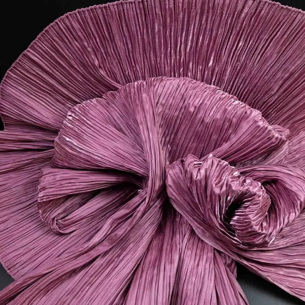 Bright Luster Forged Pleated Fabric DIY 145cm Width Water-gloss Fabric Fabric Design Polyter Small Crinkle Fabric