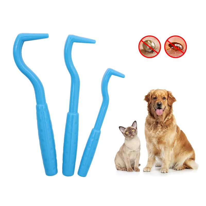 Flea Remover Hook Tick Removal Tweezer Ticks Pull Pet Cat Dog Accessaries Scratching Extractor Mite Tweezers Comb Louses Pliers