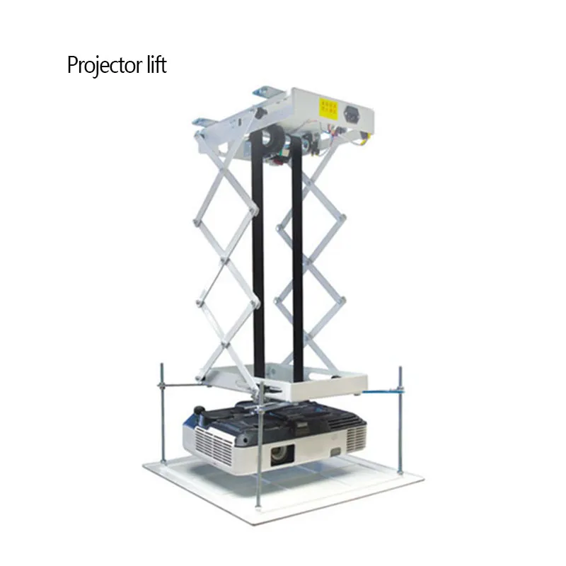 70CM Projector Lifter Electric Lifting Scissors Projector Ceiling Mount Projector Bracket Wireless Remote Control 110/220V