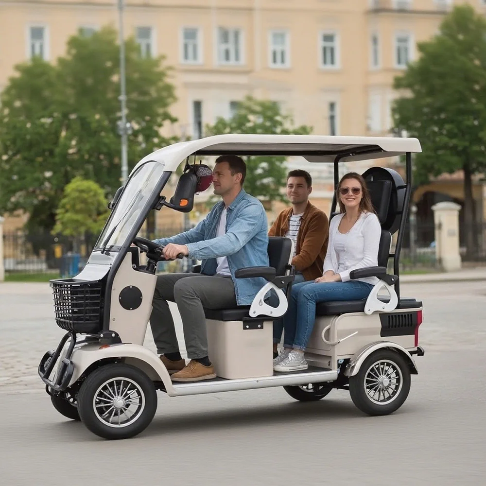 Good Quality Electric Golf Cart 60V 18-Pipe 4 Wheel Electric Bike Electric Quadricycle Mobility Scooter for Adult