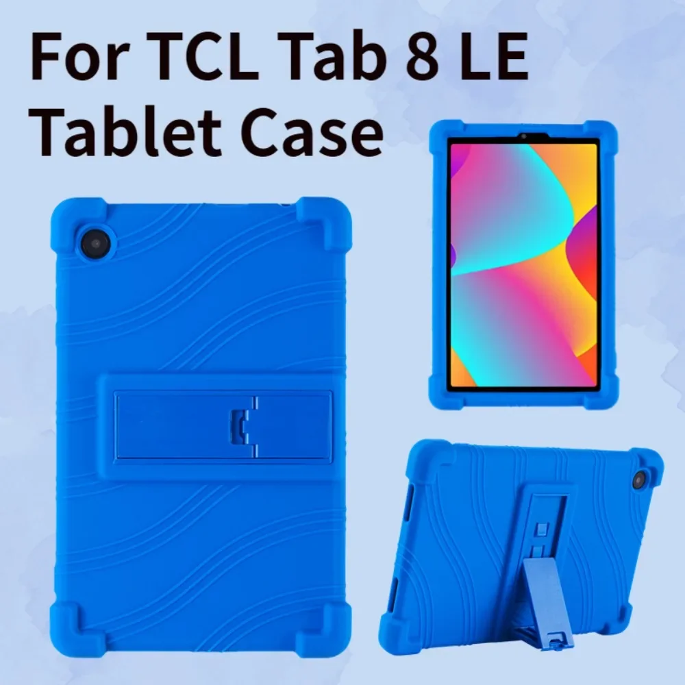 

Soft Silicon Cover For TCL Tab 8 Case Kids Tab8 Plus WiFi LE 4G 8" Tablet PC Kickstand Funda with 4 Shockproof Airbags