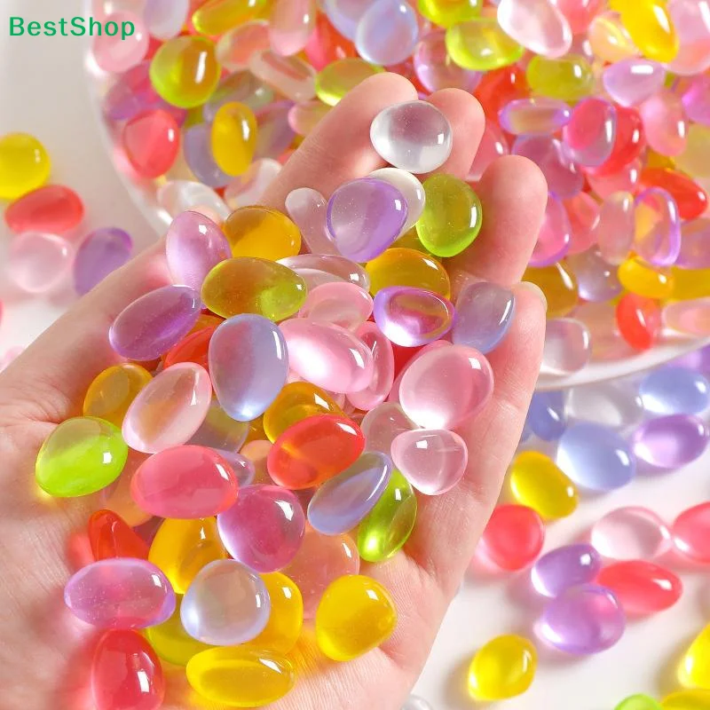 ★20PCS Luminous Stone Mix Colorful Glow In The Dark Rocks Outdoor Decor Stones For Fish Tank Planter Garden Yard Walkway Patio