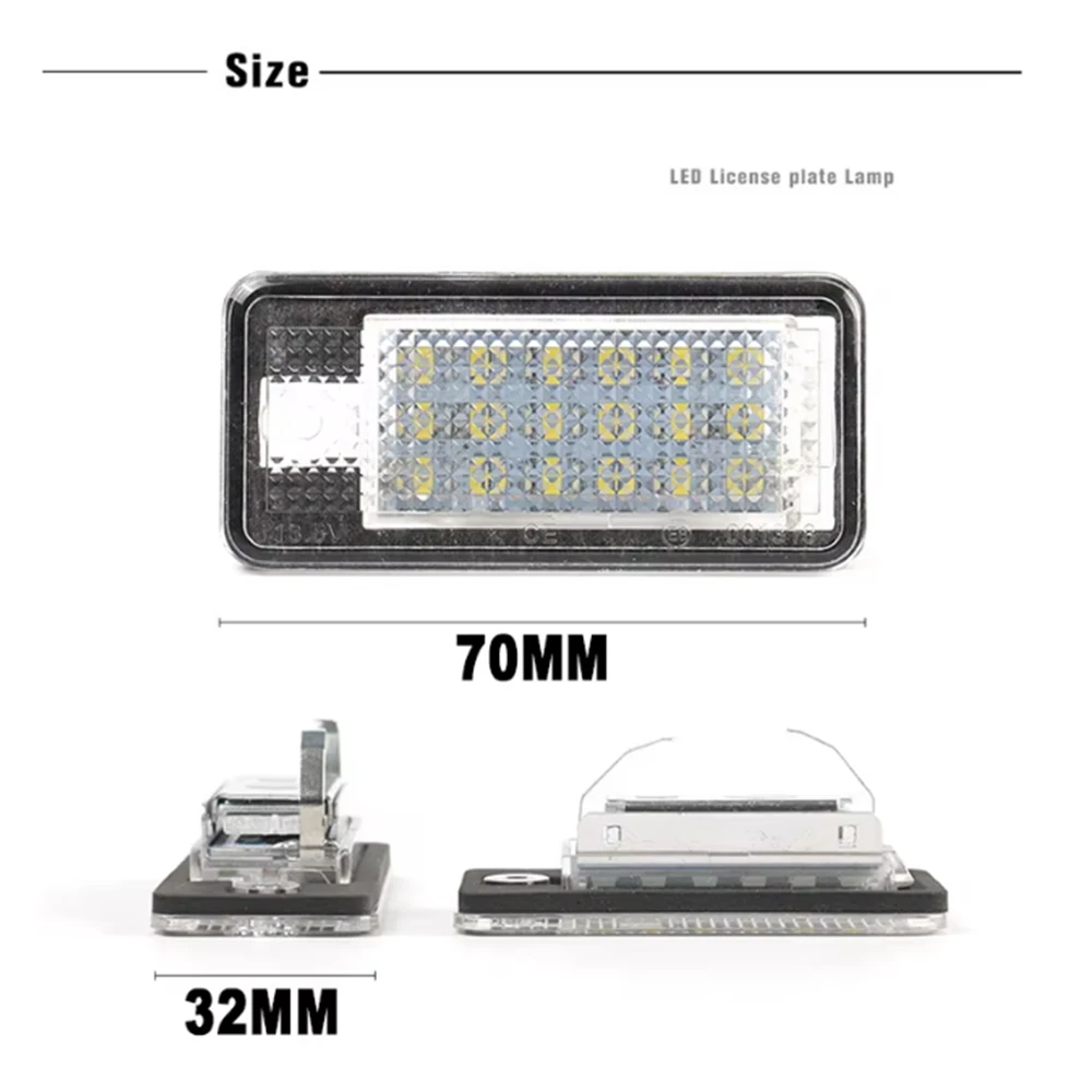 Car LED License Number Plate Light Lamp White for Audi A3 S3 8P A4 B6 B7 A5 A6 4F Q7 A8 S8 C6 Auto license plate light LED Bulbs