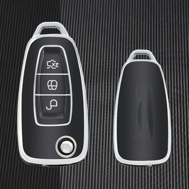 New Tpu Car Remote Key Case Cover Shell Fob For Ford Ranger C-Max S-Max Focus Galaxy Mondeo Transit Tourneo Custom Accessories