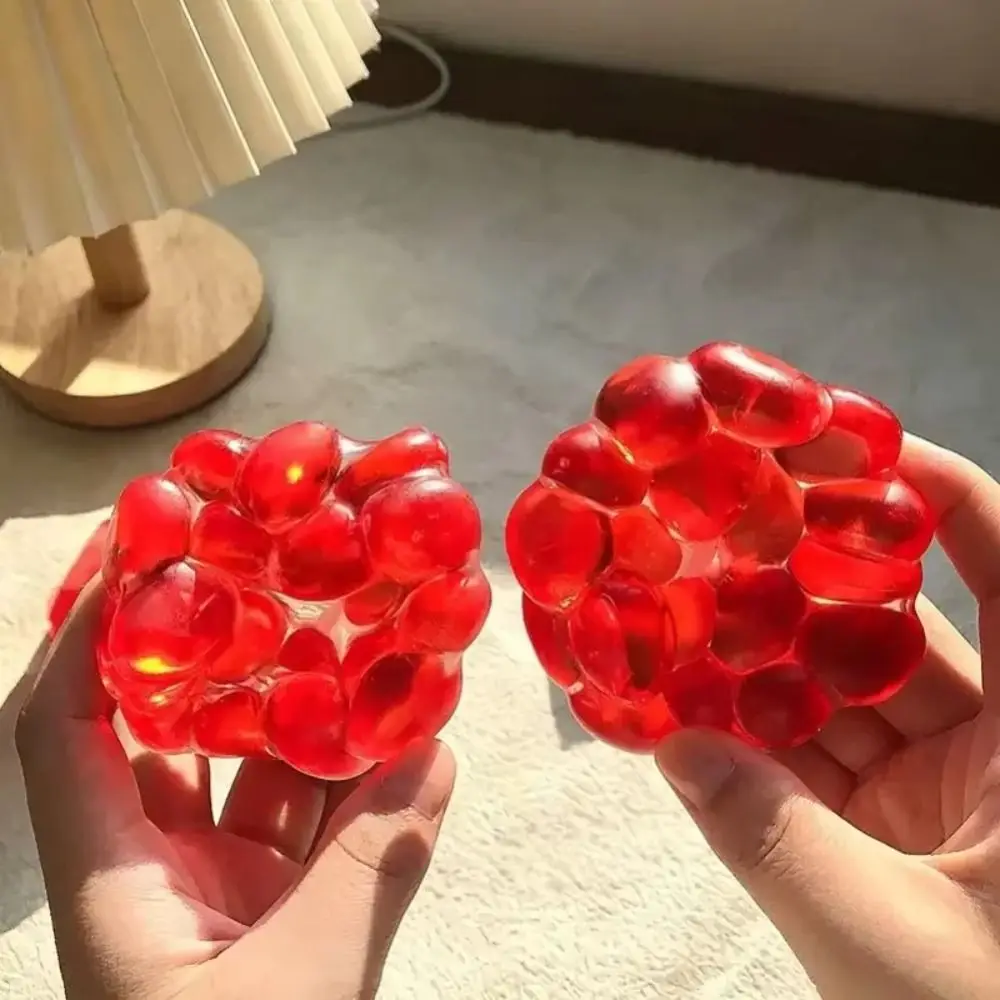 Simulation Transparent Crunchy Squeeze Toy Super Soft Elastic Slow Rebound Pearls Toy Colorful Creative Pearls Squeeze Toy