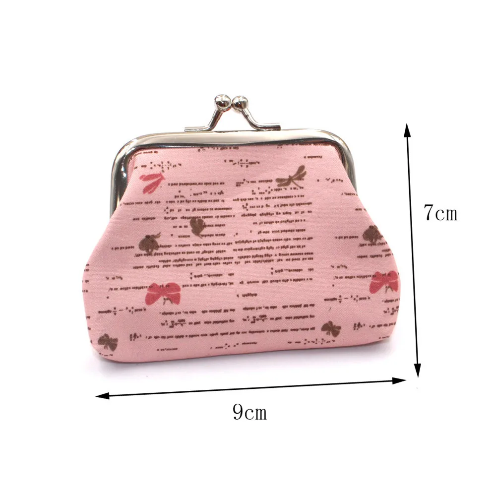 Retro Mini Coin Purses Hasp Cash Card Handbags Small Wallet Women Clutch Money Change Bag For Children Girls Keychain Purse Bag