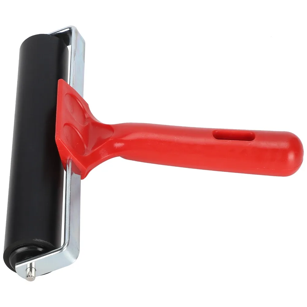 1pcs Anti-Skid Surface Rubber Brayer Roller Hard Rubber Core Silent Rolling Printmaking Brayer Ink Applicator Roller