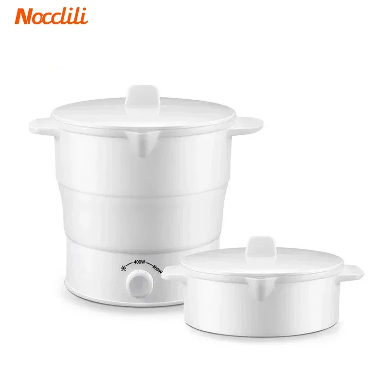 110V/220V Foldable Electric Cooker Mini Multifunction Hot Pot Food Steamer Cooking Machine for Dormitory NoodleCooker EU/US Plug