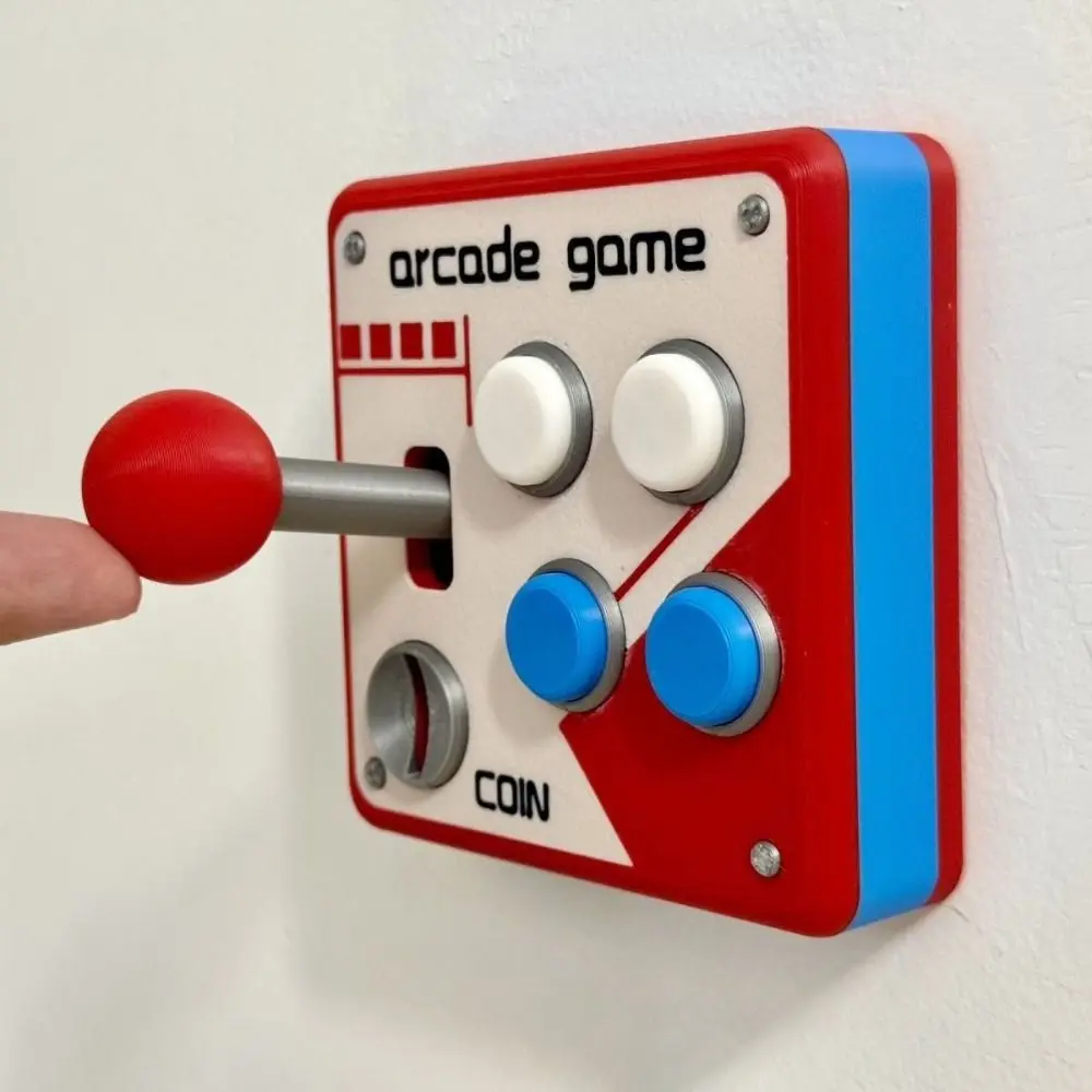 86 Switch Panel Cover Retro Arcade Style Joystick Design Wall Switch Plate Red Blue White Wall Switch Decor