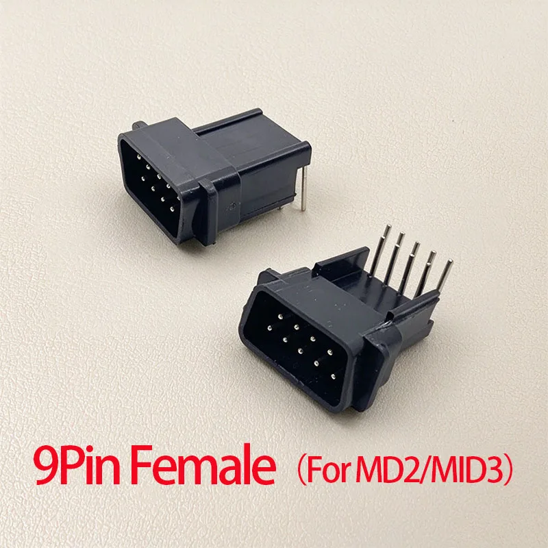 1-4PCS 9Pin Female Socket Connector For Sega MD2 MD3 Game Console 90 Degree Socket Jack Plug Repair Parts