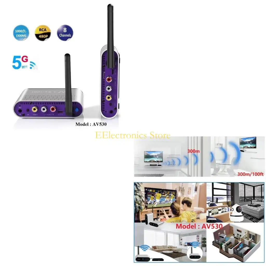 

B03C Модернизированный беспроводной AV-передатчик и приемный RCA-передатчик с длинной передачей для домашних офисных театральных