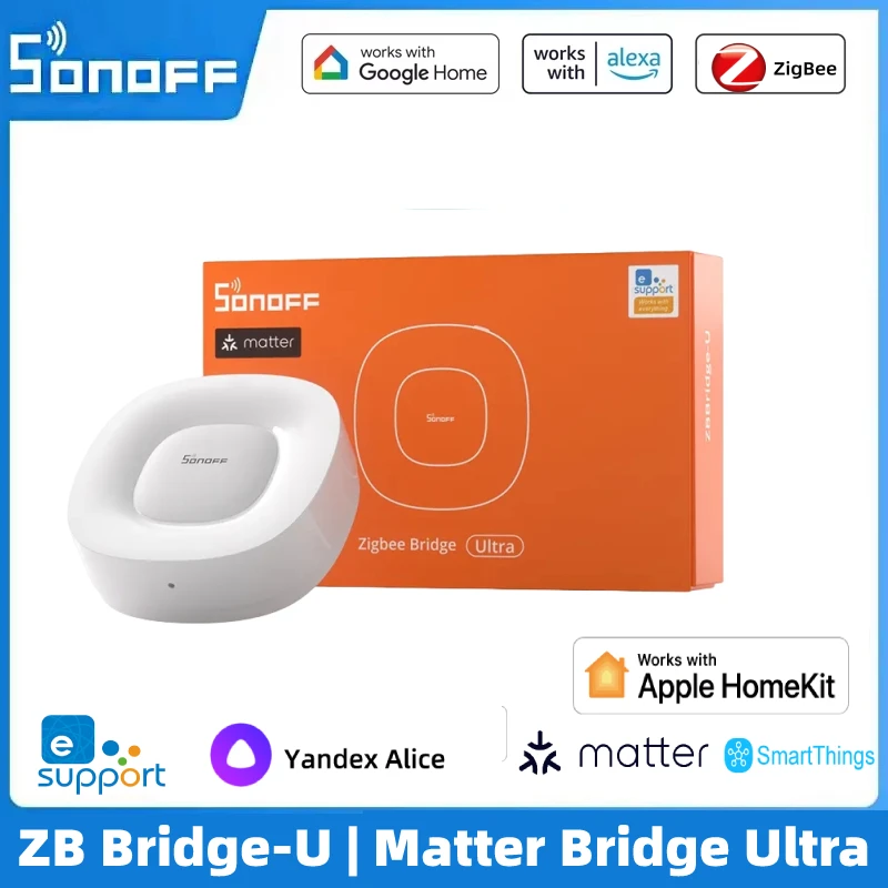 SONOFF ZB Bridge-U Matter Zigbee Bridge Ultra Smart Home Gateway Support 256 Sub Devices via Alexa Google Home Assistant Alice