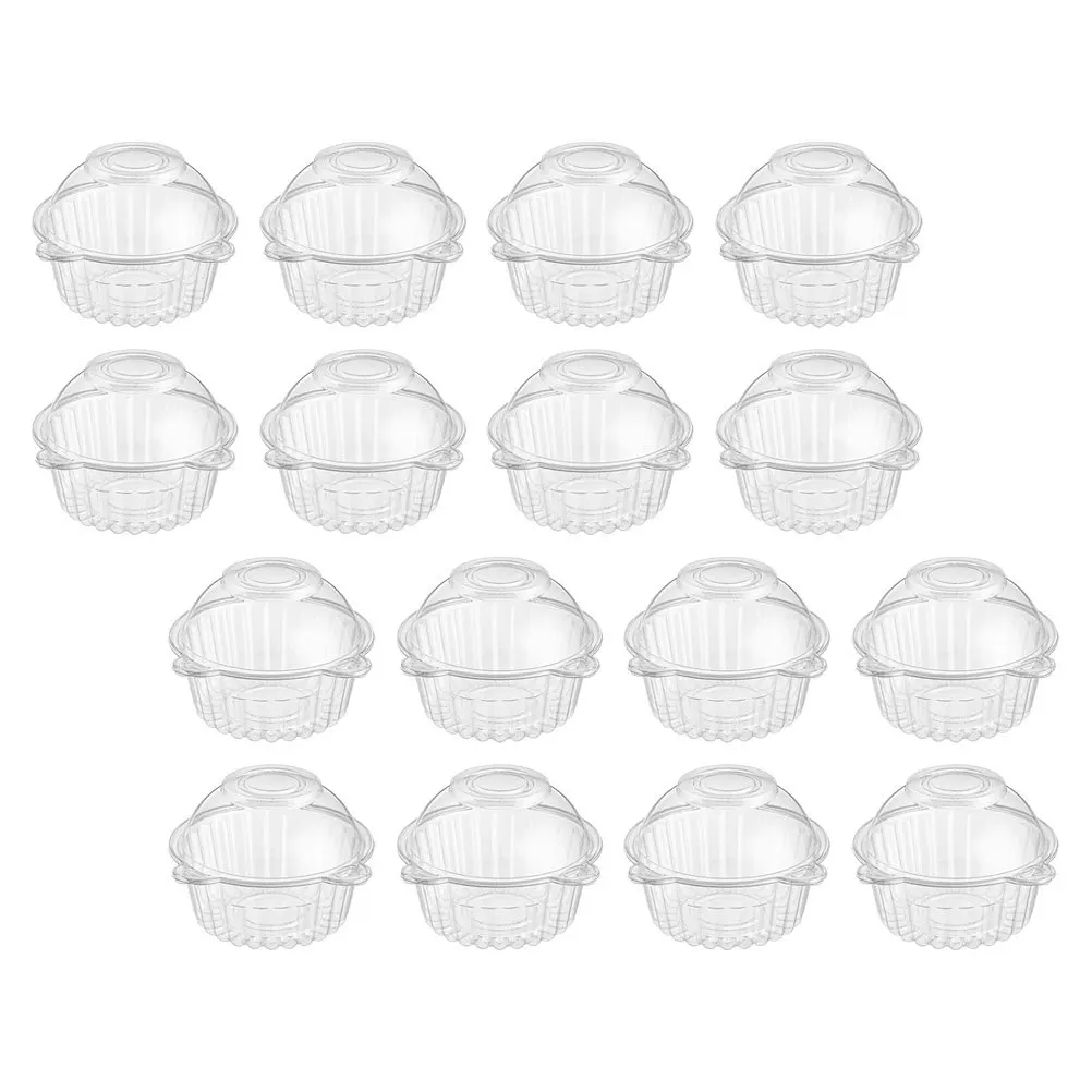 60pcs Cake Boxes Transparent Dessert Packing Containers Baking Cake Case Pastry Storage Box Disposable Mousse Ball Fruit