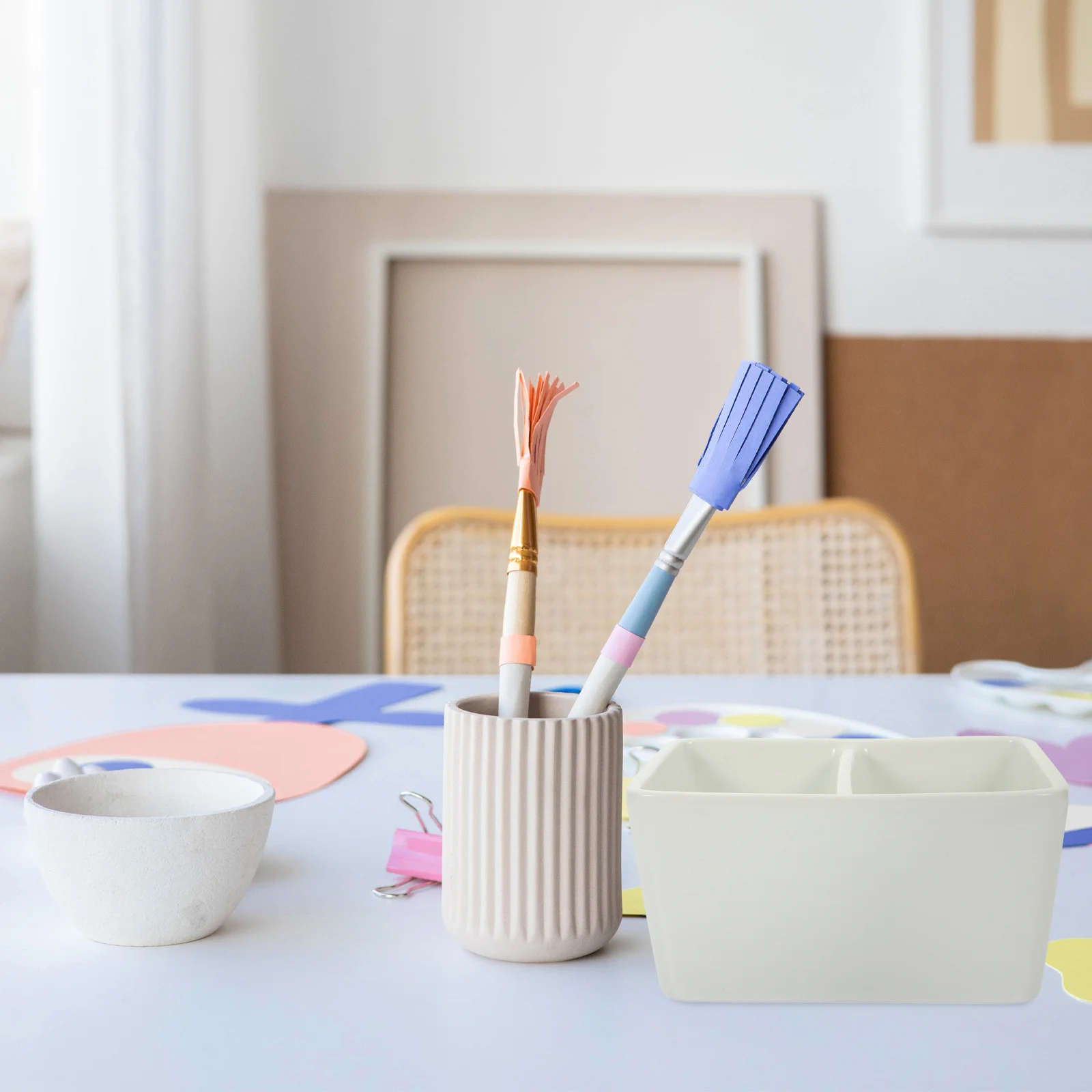 Ceramiczna miseczka na tusz o dużej pojemności, wytrzymała miseczka do kaligrafii, przenośny pojemnik na tusz do pisania, ceramiczna miseczka na wodę.