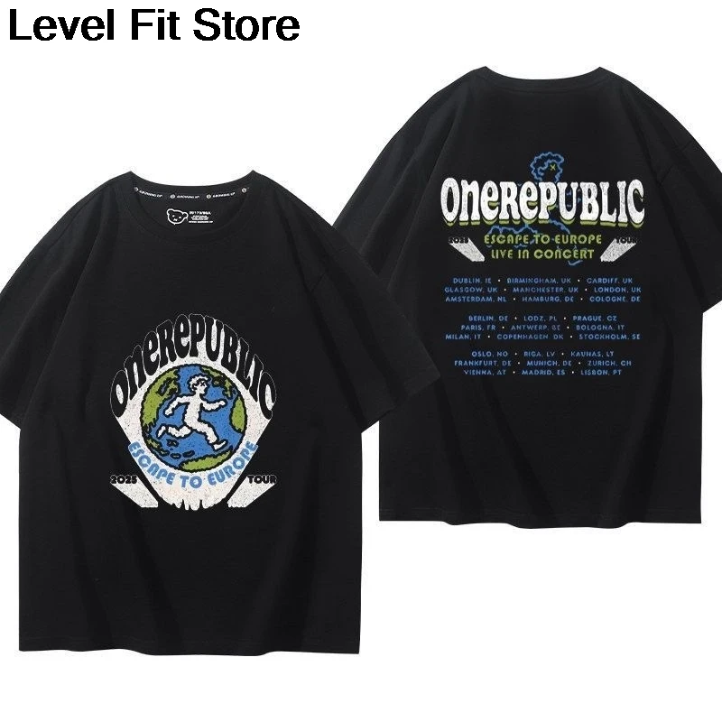 OneRepublic Cotton T-shirt  Men Women Harajuku Pure Cotton T Shirt  Escape to Europe 2026 T-shirt Streetwear Y2k Tops Clothes