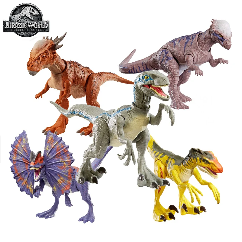 Original Jurassic World Basic Competitive Dinosaurs Toys for Boys Giant Dragon Velociraptor Spinosaurus Kids Toys Action Figures