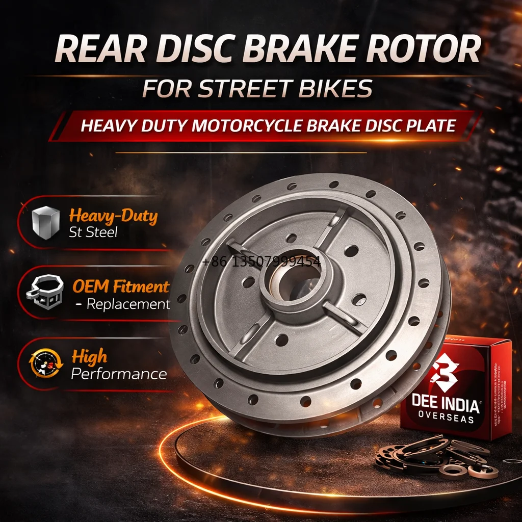 

Motorcycle Rear Disc Brake Rotor | High Strength Steel Brake Disc Plate | OEM Replacement Part