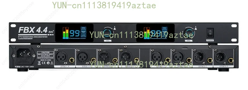 Professional microphone frequency shifter, one-button intelligent fully automatic anti-feedback suppressor