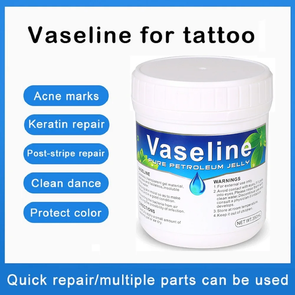 350ML Tattoo Recovery อุปกรณ์ขนาดใหญ่ Vaseline Pure Petroleum Jelly Cream Body Bottled Healing Ointment Tattoo อุปกรณ์แต่งหน้า