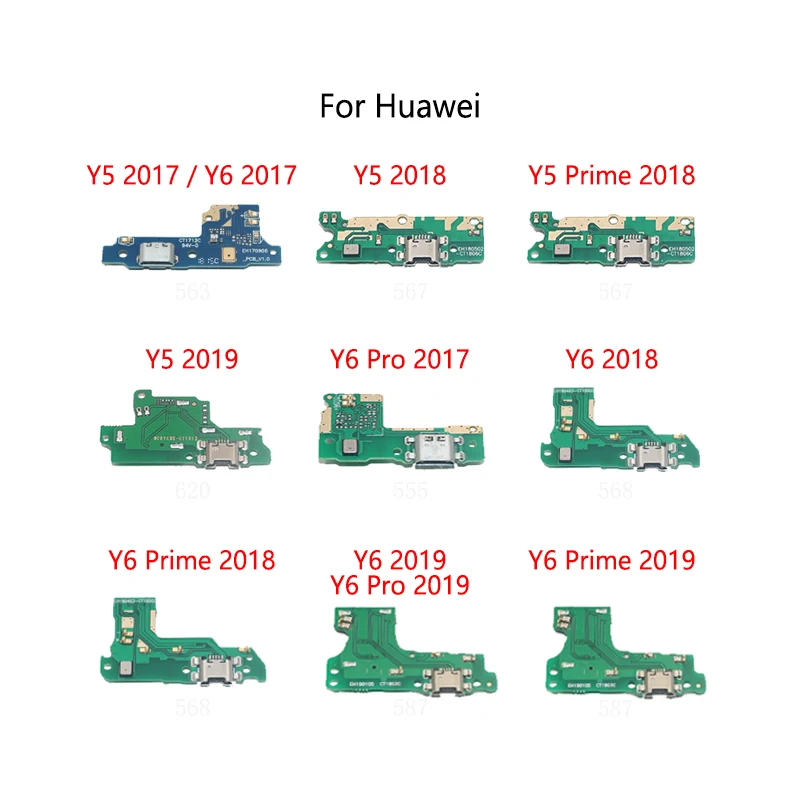 Port ładowania portu USB gniazdo wtykowe złącze Flex Cable dla Huawei Y5 2017 Y6 Pro 2018 2019 Prime moduł ładowania płyty