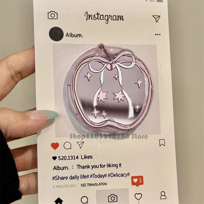 

Корейский милый розовый магнитный держатель для зеркала Apple, ручка Tok Griptok, подставка для телефона, держатель для телефона, поддержка iPhone 16, Magsafe Smart Tok