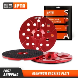 SPTA 5 Inch 125mm Aluminum Backing Plate Disc Red for Car Polish Dual Action DA Polisher Buffering Machine Gadget