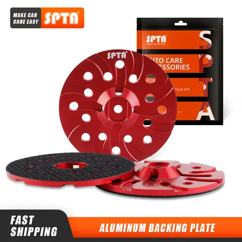 SPTA 5 인치 125mm 알루미늄 백킹 플레이트 디스크 레드 자동차 폴란드어 듀얼 액션 DA 폴리 셔 버퍼링 기계 가제트