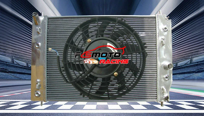 For Chevy Corvette C6 SSR Saab 9-7x 5.3 6.0L 6.2L 7.0 V8 Aluminum Radiator + fans 05-13 06 07 08 09 10 11 12 2005 2006 2007 AT