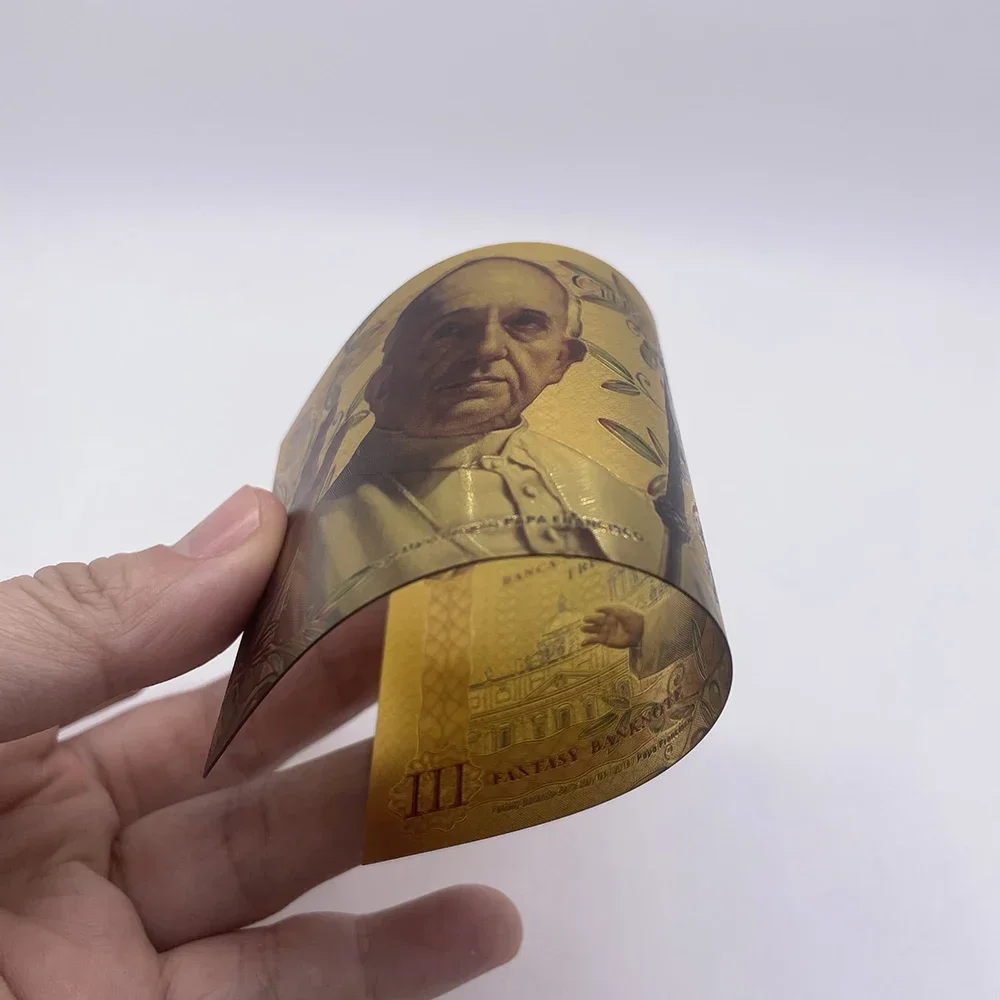 عالية الجودة البابا فرانسيس يحفى الذهب احباط الأوراق النقدية خورخي ماريو بيرجوجليو بابا فرانسيسكو الخيال بطاقات هدايا تذكارية #6