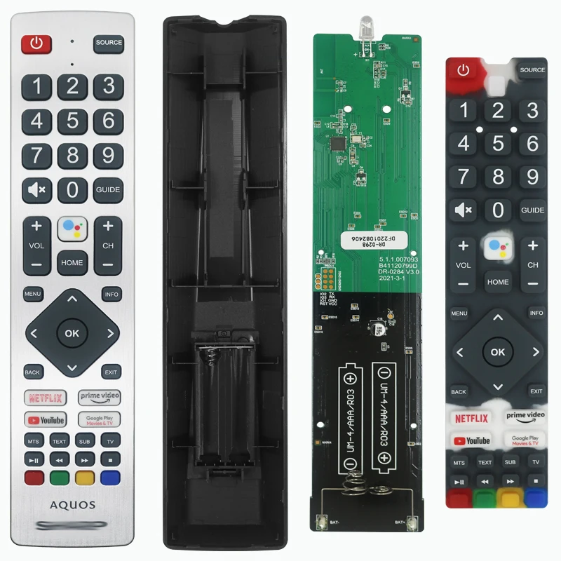 Originale SHWRMC0133 Sprachfernbedienung für Sharp Android TV Modelle 40BL2/3/4/5EA, 50BL2/3/4/5EA, 55BL2E