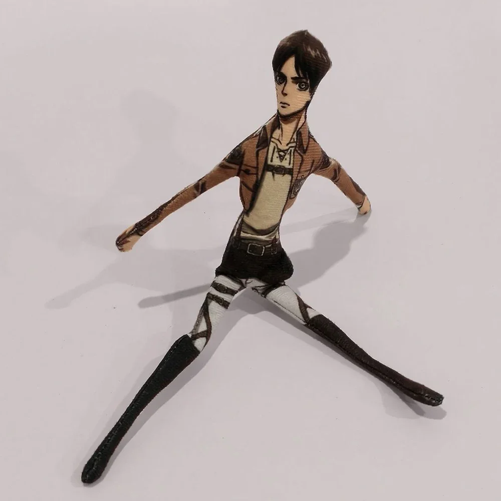 Anime Attack on Titan Rivaille Ackerman Eren Jaeger Cosplay Doll Plush Stuffed Dolls Abstract Wire Skeleton Halloween Prop