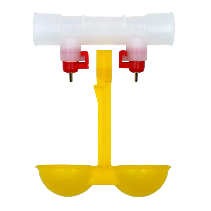 5 Pcs Chicken Drinking Fountain Double Hanging Cup Ball Nipple Drinkers 25mm Chicken Equipment Wholesale Quail Feeders