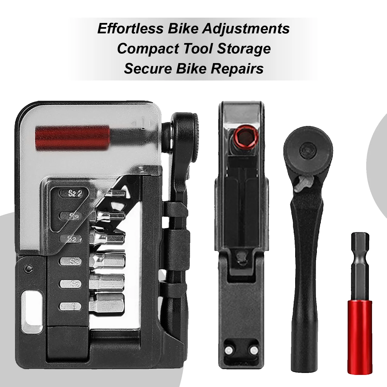

Professional Bike Ratchet Tool Set, Portable Hex Wrench Kit for Quick & Easy Maintenance, On-the-Go Repairs Cyclists Mechanics