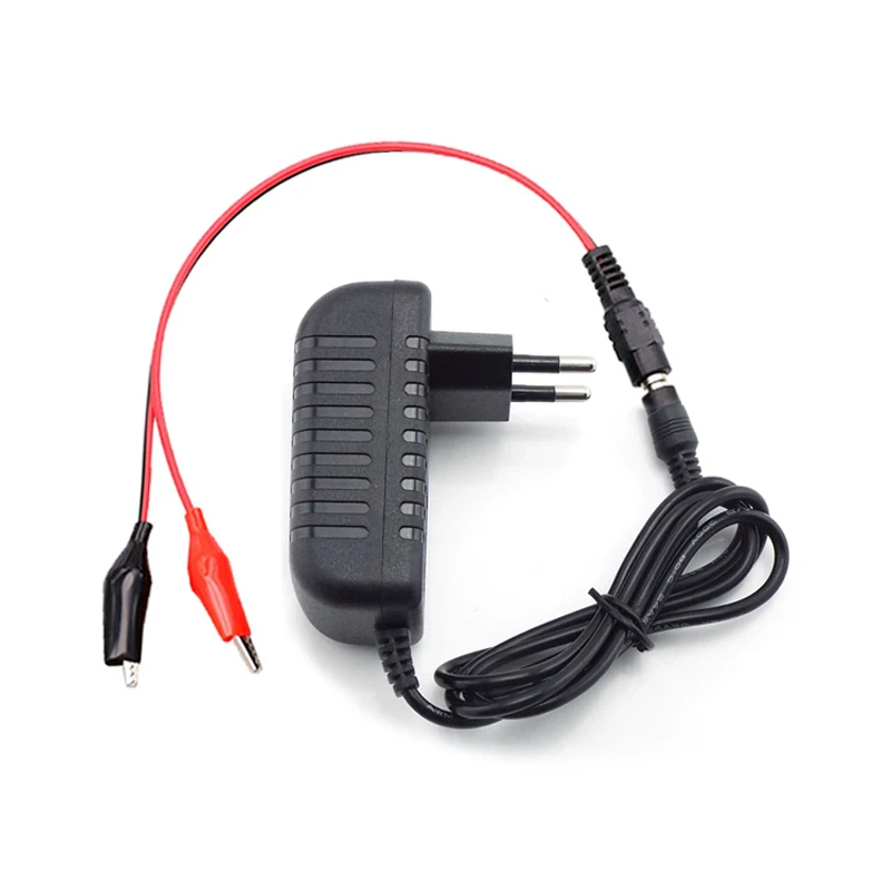 

5V 9V 3A 12V 24V 2A Battery Charger Power Supply 5.5mmx2.5mm 2.1mm with Alligator Clips Wire For Car Scooter Motorcycle Bicycles