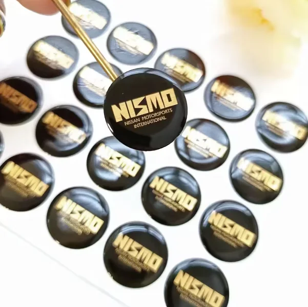 Custom transparent gel sticker soft plastic brand logo label 3D resin dome epoxy sticker with 3m adhesive